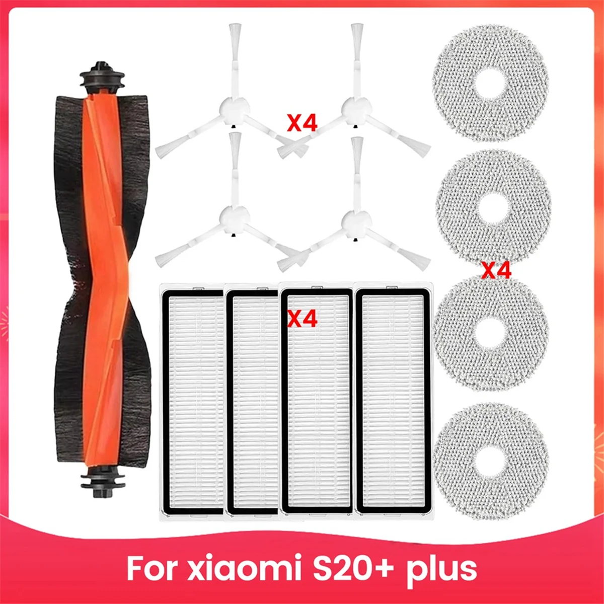Vervangingsonderdelen voor stofzuigers voor Xiaomi S20+ Plus Accessoires Hoofdzijborstel Hepa-filter Mop Pads Accessoiresets