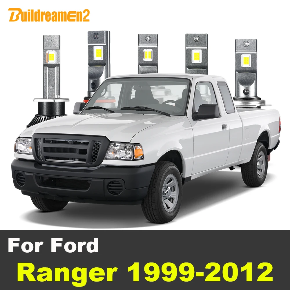 

2 Pieces LED Headlight For Ford Ranger 1999-2012 Truck Front Canbus Head Light Bulb Hi/Lo Beam 100W 20000LM