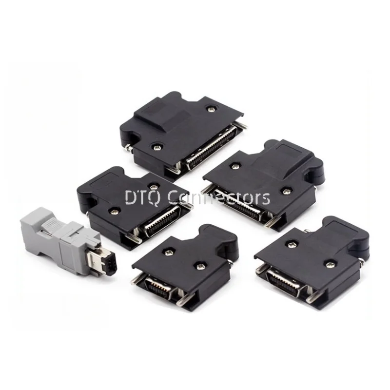 SCSI Connector HPCN Slot Type 6 10 14 20 26 36 50 Pin Male Plug for Panasonic Yaskawa Mitsubishi MDR Servo Motor Drive