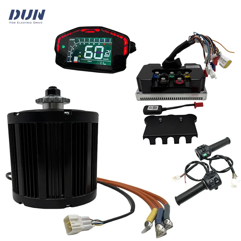 

Двигатель QS138 3 кВт 70 часов со синусоидальным контроллером ND72680 Nanjing Fardriver и комплектами дроссельной заслонки спидометра DKD ONE-LIN T08