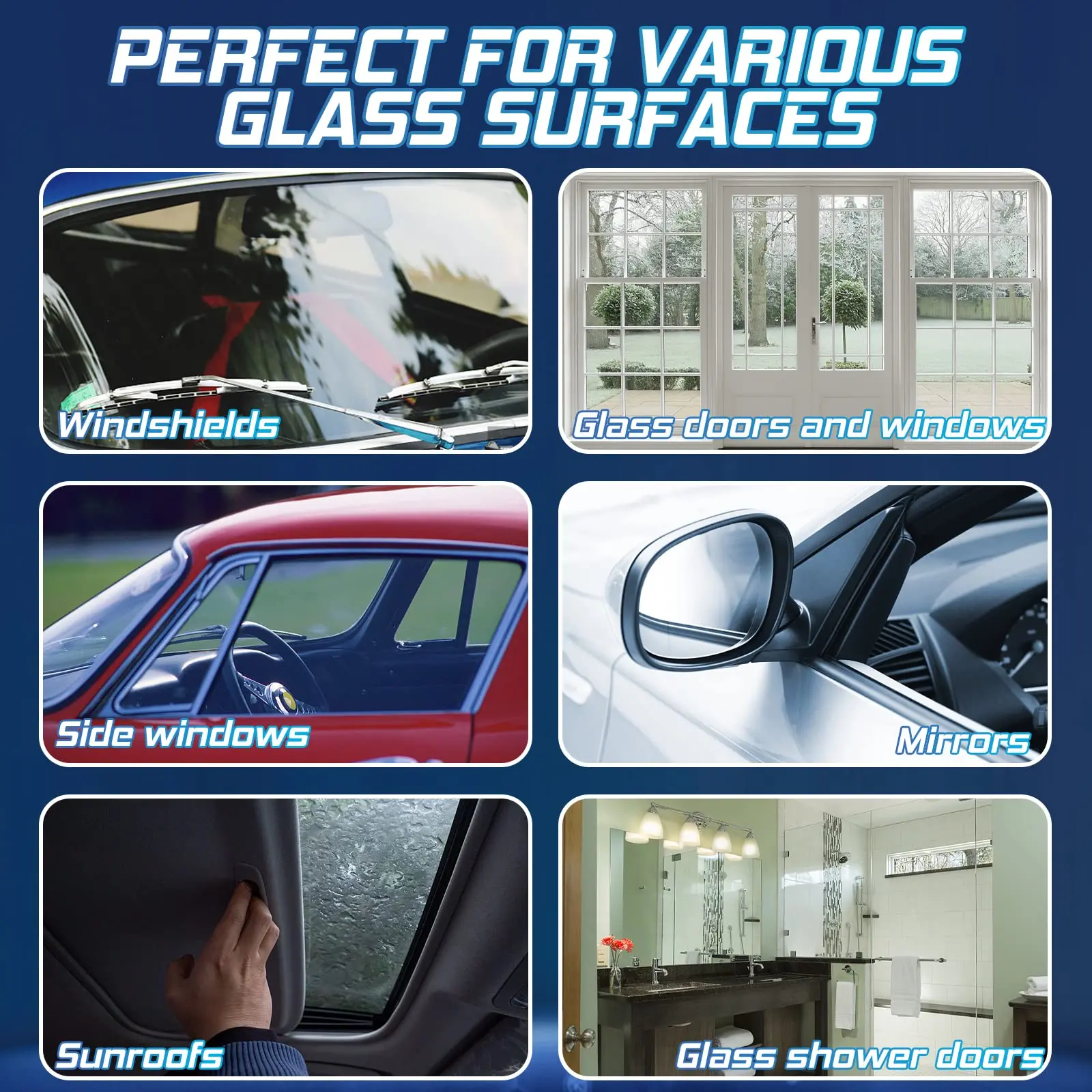 Windshield Cleaner Car Glass Oil Film Removing Glass Cleaning Solution Household Clean Glass Paste