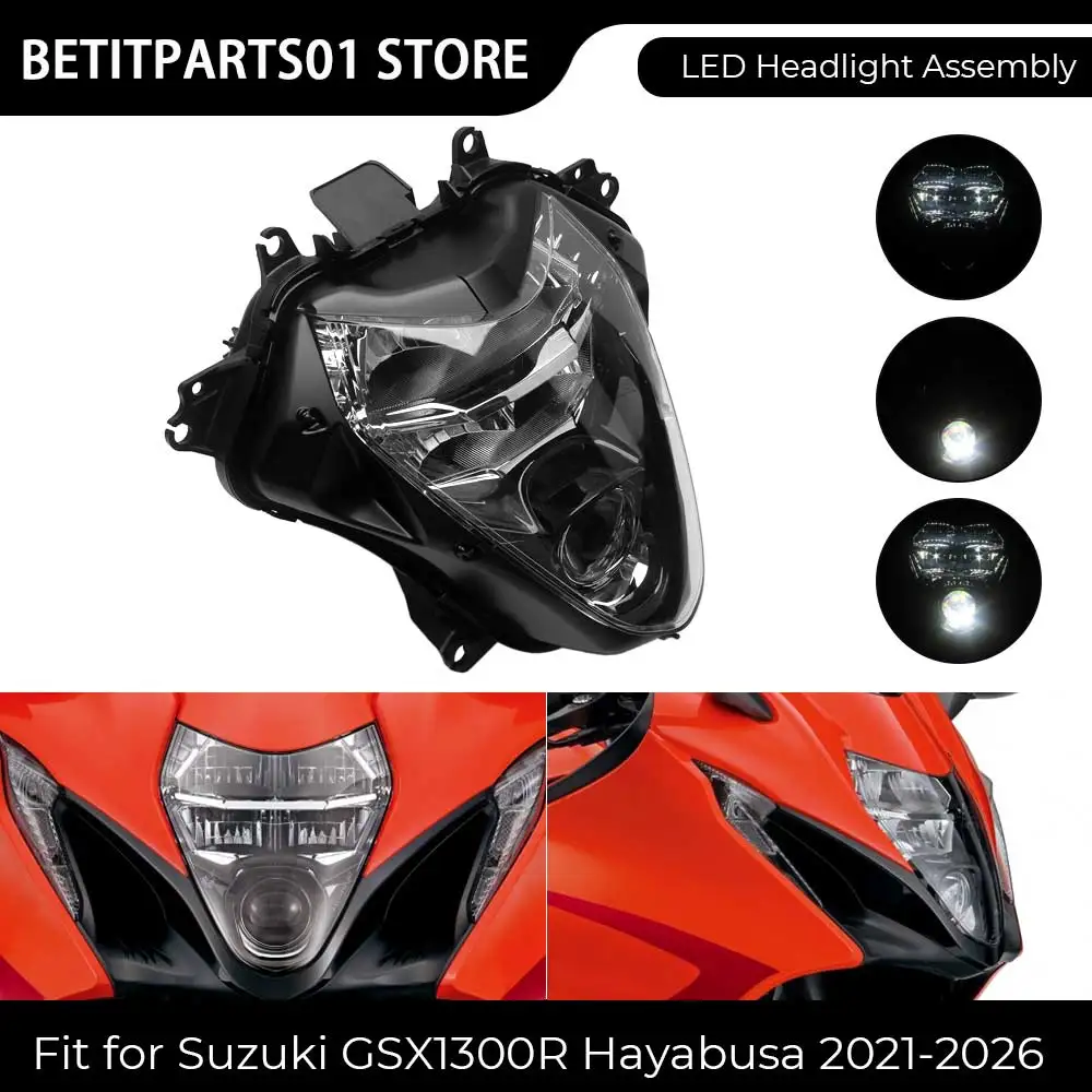 Motorcycle Front LED Headlights Headlamp Assembly Part Fit For Suzuki GSX1300R Hayabusa Special Edition 2025 2026 #35100-10L00