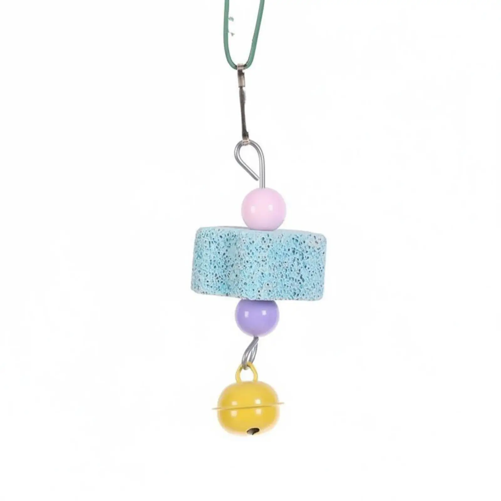 Hanging Mineral Chewing String Volcanic Stone Parrot Toy for Cage Beak Grinding Chew Enrichment Interactive Bird Accessory for