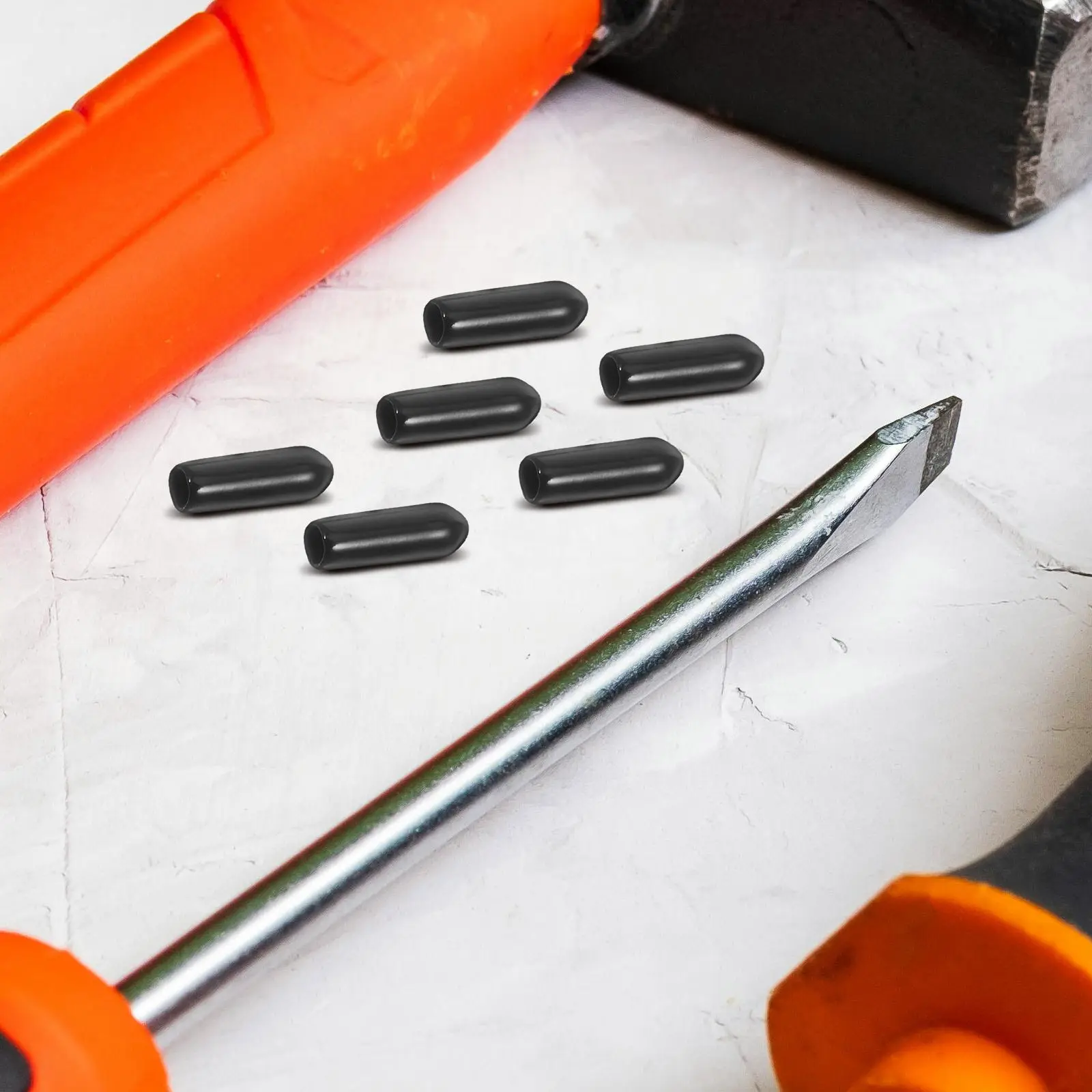 250Pcs Black PVC Pegboard Hook End Caps 4Mm Inner Diameter Flexible Protective Screw Thread Covers Safety Tips for Home Garage