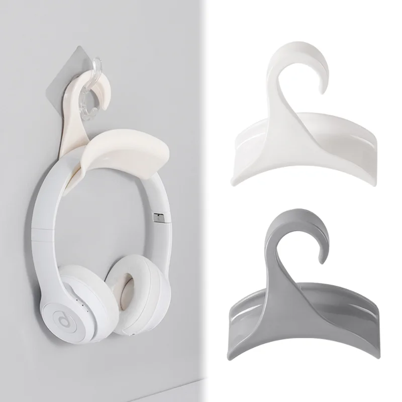 Universal Headphone Holder Stand Adhesive Wall Mount Headphone Hanger Desk Computer PC Monitor Earphone Display Rack Hook