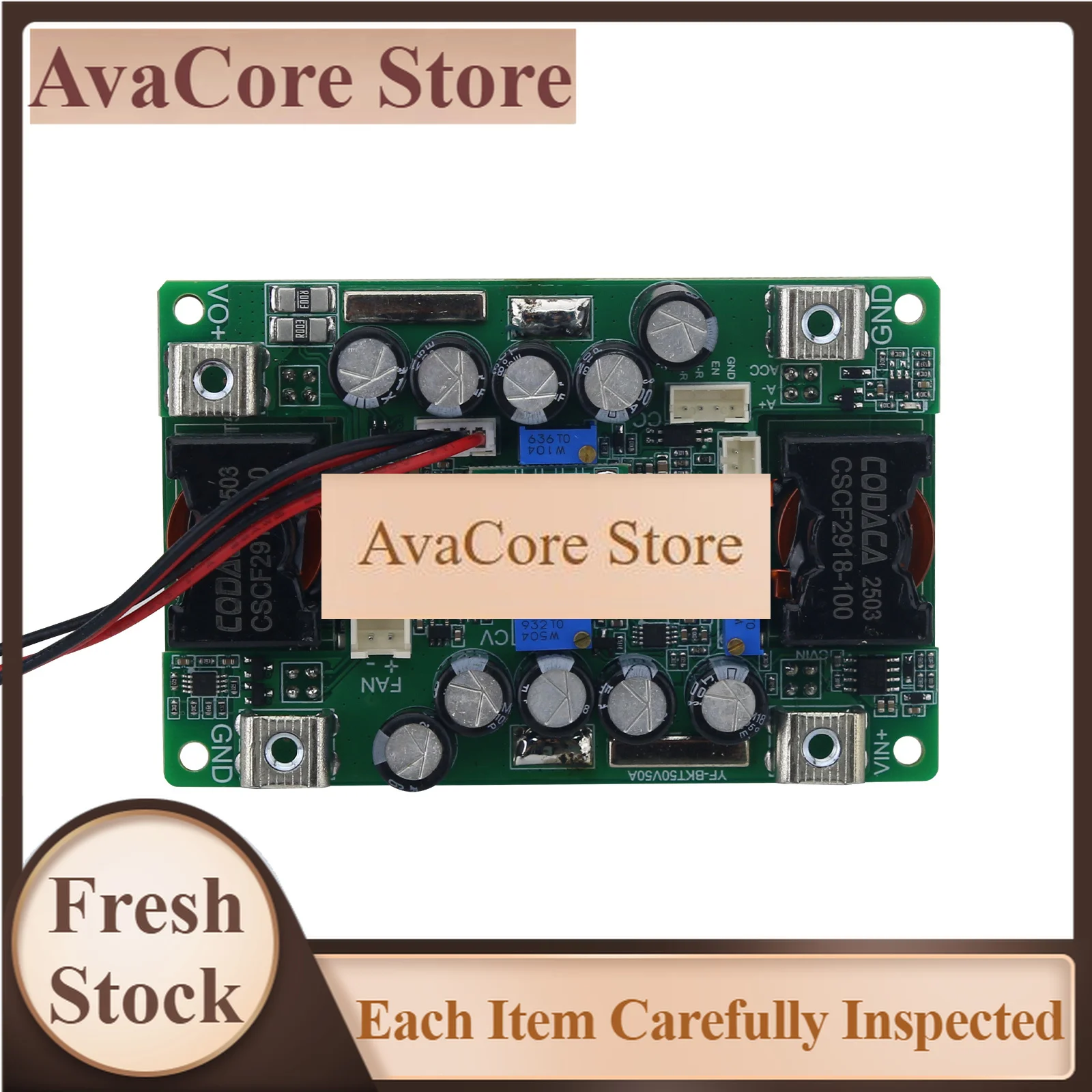AvaCoreYF-BKT60V50A 50A/12-60V DC Automatic Buck Boost Converter Step Up Down Converter Full Set CC CV