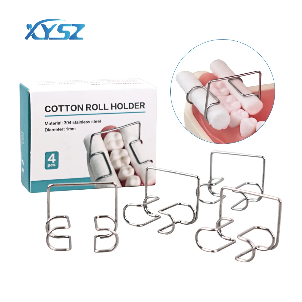 

Denspay 4pcs/Box Dental Cotton Roll Holder Clip Orthodontic Stainless Steel Tool Ortho Lab Supplies Cotton Holder Autoclavable