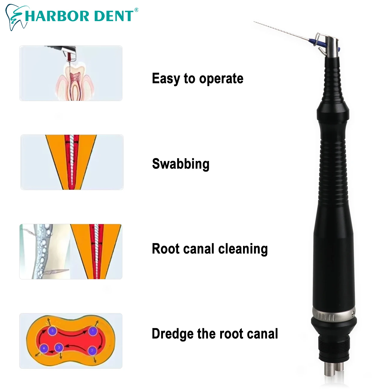 Sonic Air Driven Endo System Endodontic Dental Handpiece Fit Micro Mega MM1500 Dental Root Canal Irrigation Dentist Equipment