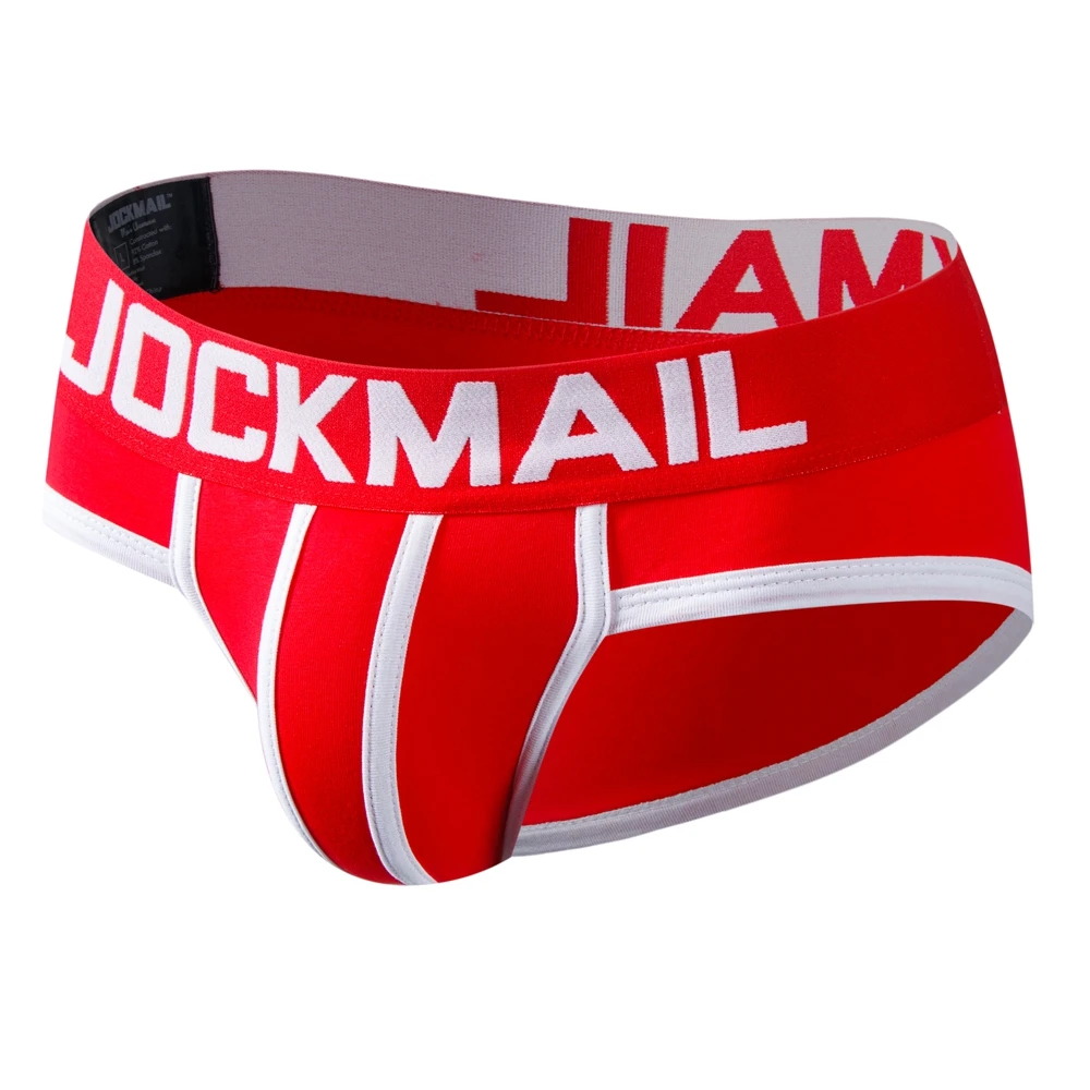 Трусы-брифы JOCKMAIL мужские, нижнее белье, хлопковые брифы с U-образной выпуклостью, дышащие Трусы-слипы