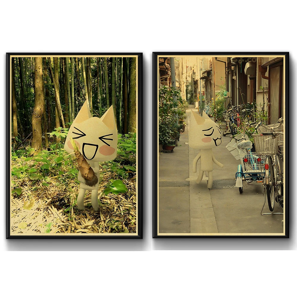 Inoue toro Cat 3D Poster Cute Wall Chart Prints Posters Home Living Bed Room Decor Bar Pictures Frameless Wall Painting