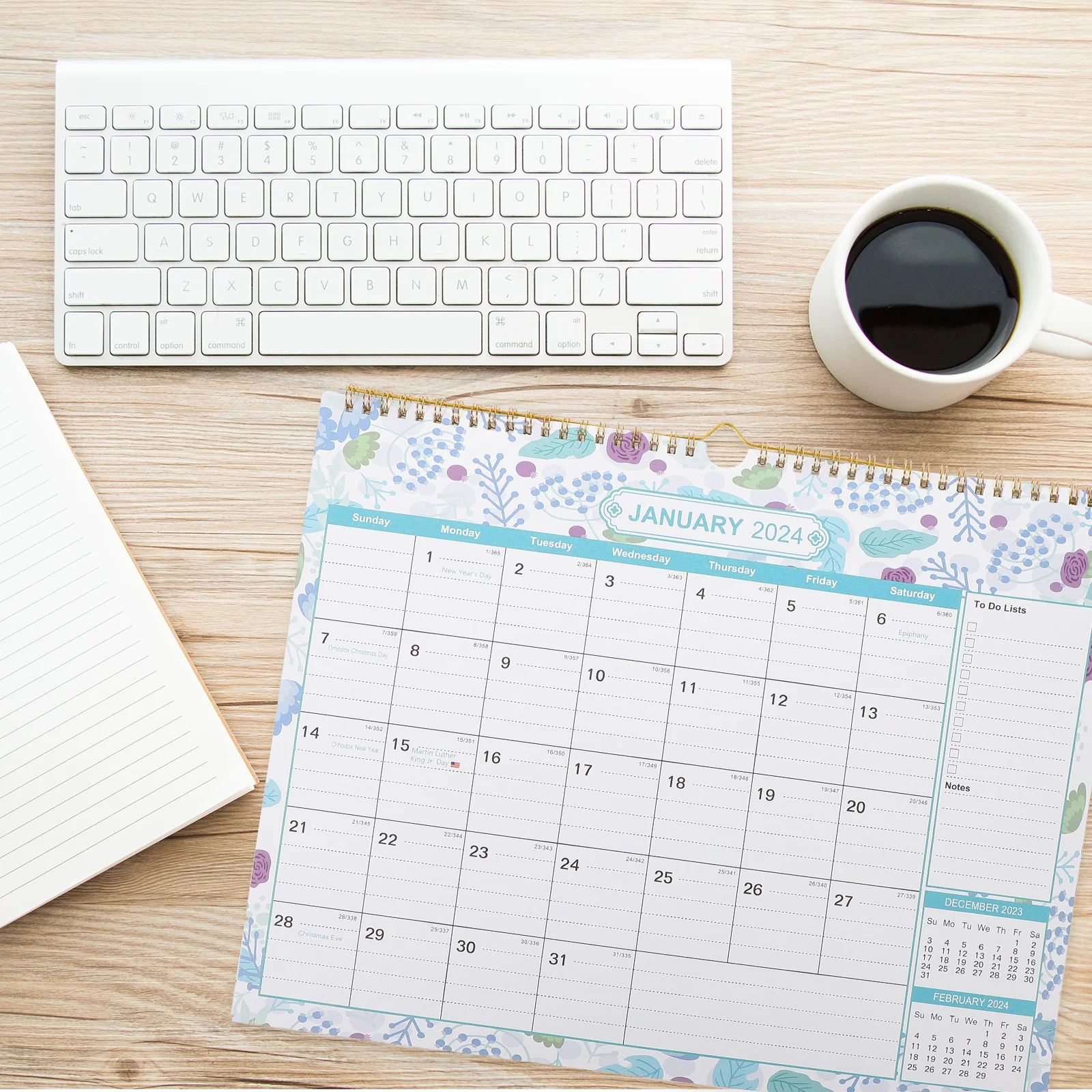 家庭用カレンダー 2024 壁掛け月間オフィスハンギング実用的なメモを取る毎日の使用壁掛けカレンダー 2024 事務用品