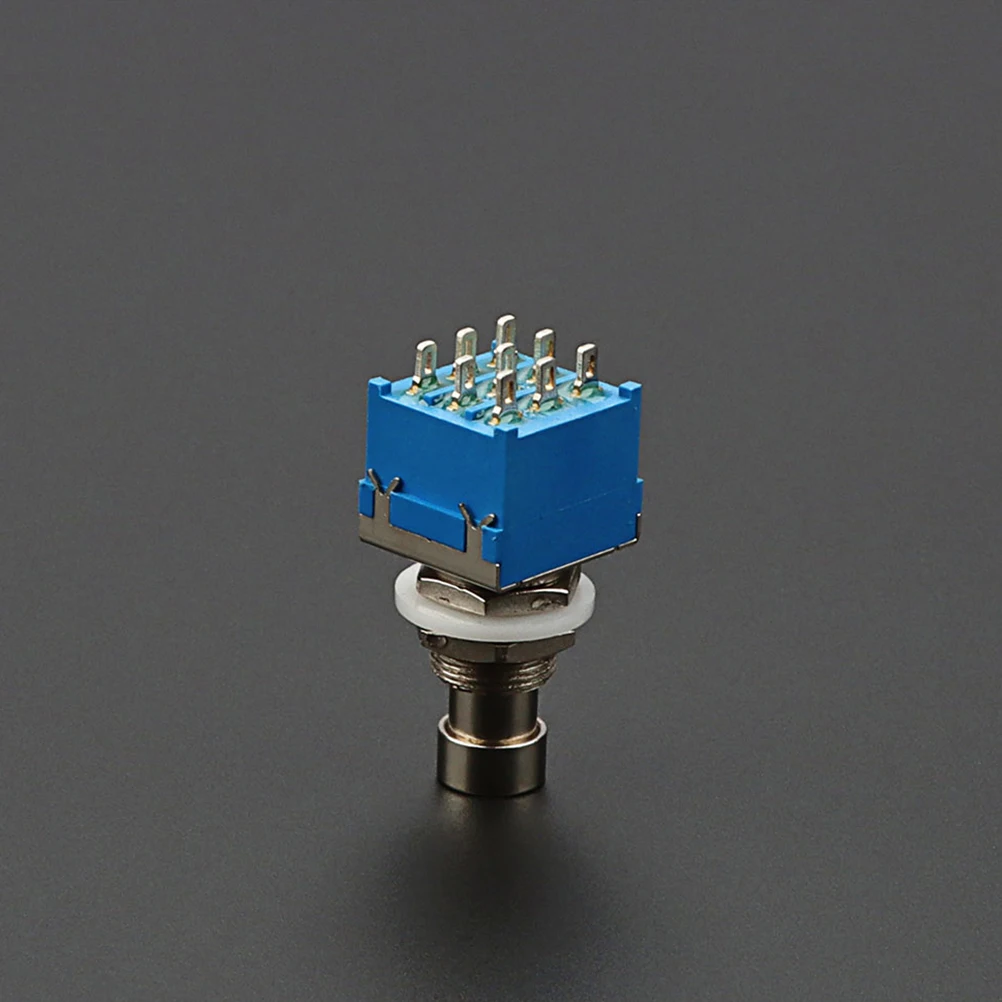 

Blue Guitar Switch 9 Pin GN311 Metal Durable Reliable Compatible Devices Precision Manufacturing Guitar Accessories Footswitch