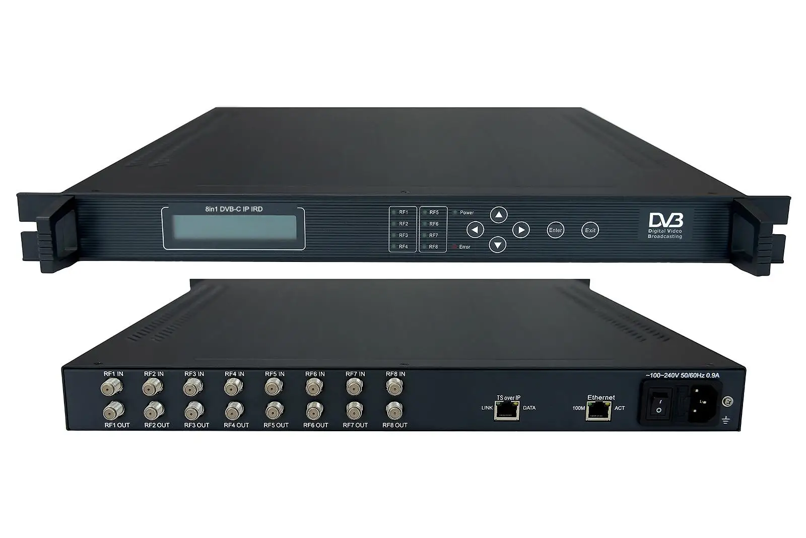 64 Channel Cable TV Headend DVB-C QAM r f Channels to ip tv UDP IRD