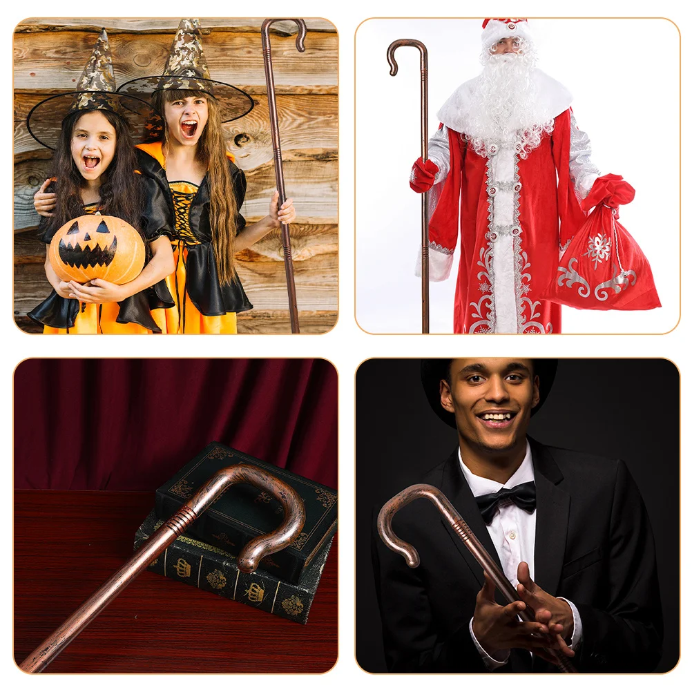 

2Pcs Halloween Pharaoh Crutch Props Realistic Costume Cane for Cosplay Party Decoration Halloween Supplies Party Supply