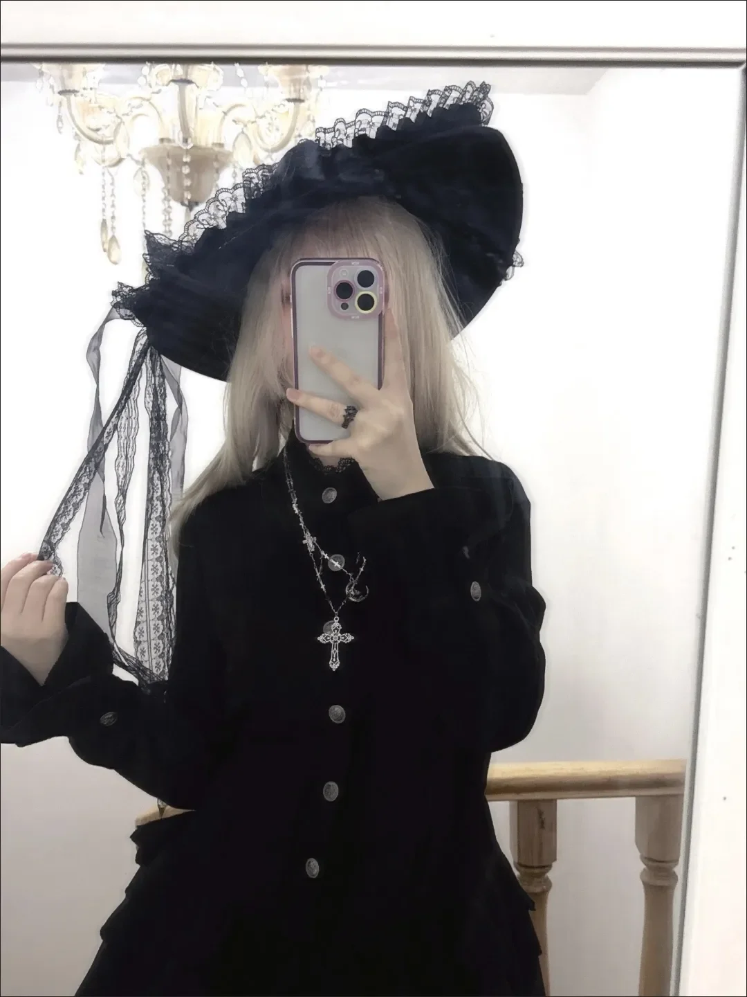 القوطية نمط خمر أنيقة الدانتيل يصل فستان المرأة تصميم شارع العليا الأسود لوليتا فستان نحيل الإناث Y2k كوريا نمط شيك وتتسابق #2