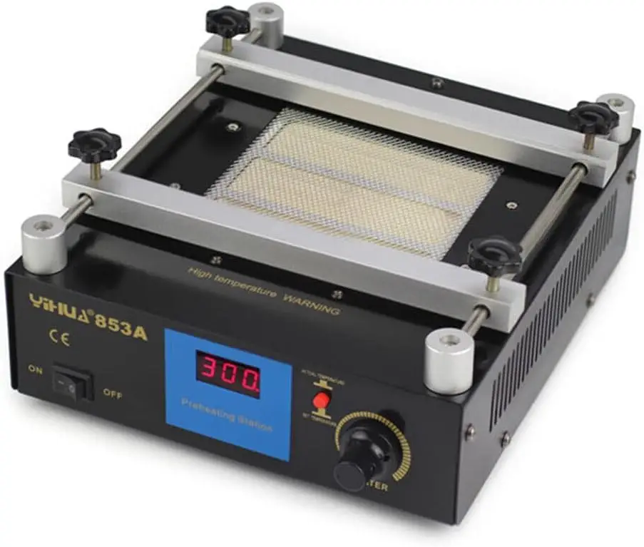 PCB Preheater, Soldering Station, 853 A, Rework Soldering Station with Thermometer, PID Control with Closed Sensor