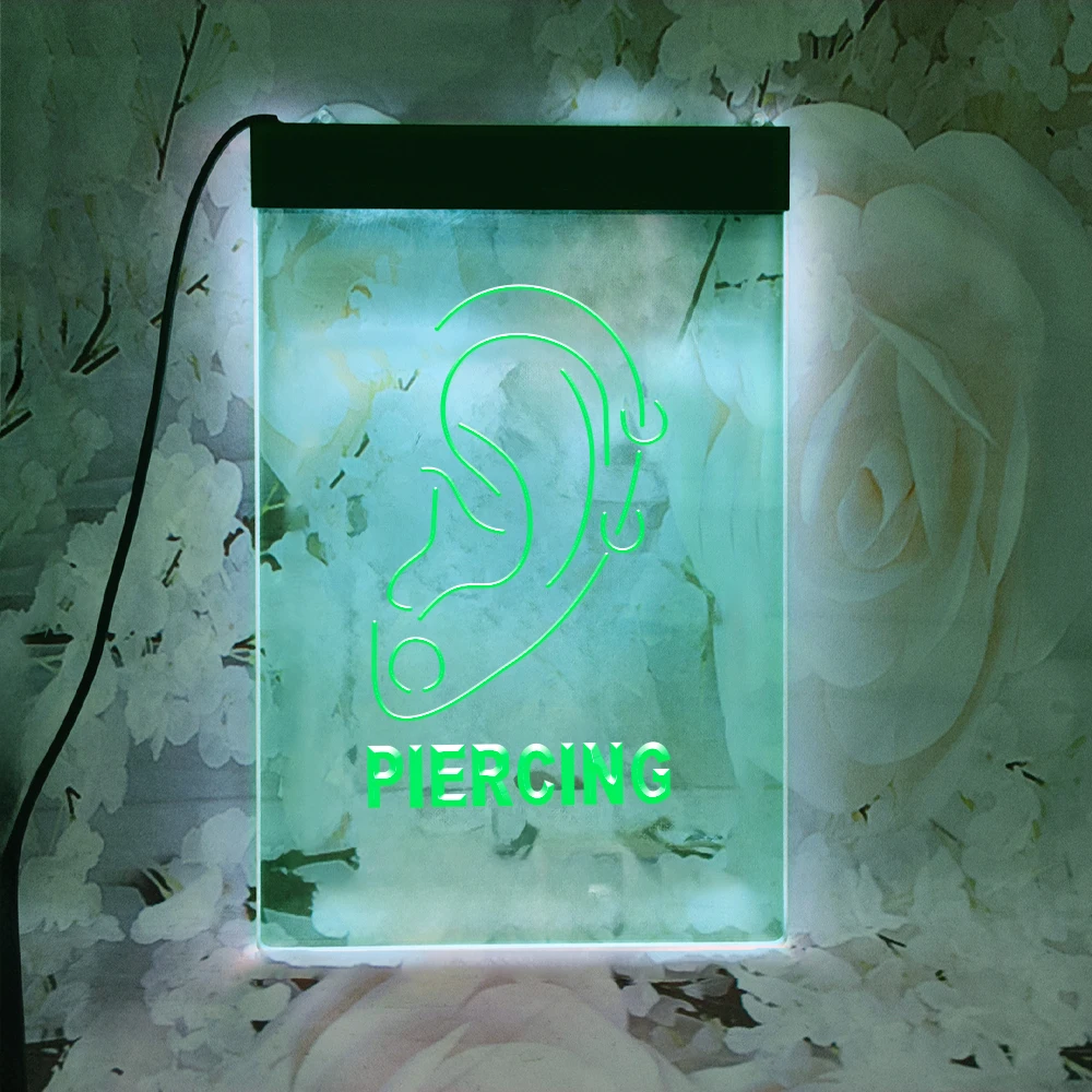 

Ear Piercing Beauty Shop Tattoo Shop LED Neon -3D Carved Interior Decoration Wall Art Family KTV Bar Club Illuminated Signs
