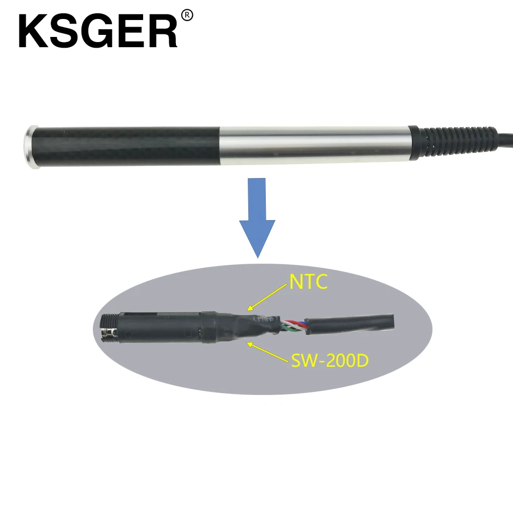 KSGER Aluminum Alloy 9501 907 Soldering Iron Handle For V2.1S V2.1S V3.1S Stm32 Oled T12 Temperature Digital Electric Controller