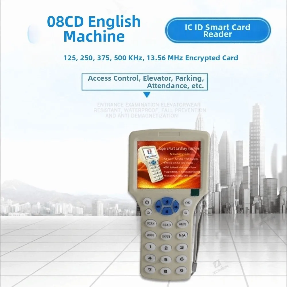 10 Frequency RFID NFC Duplicator USB Programmer Encrypted Key Fob Tag Replicator 125KHz 13.56MHz Comfortable Button