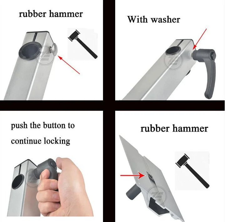 RV Adjustable Table Leg Swivels 360 Degrees Aluminum Alloy Laptop Table Legs Bracket Accessories