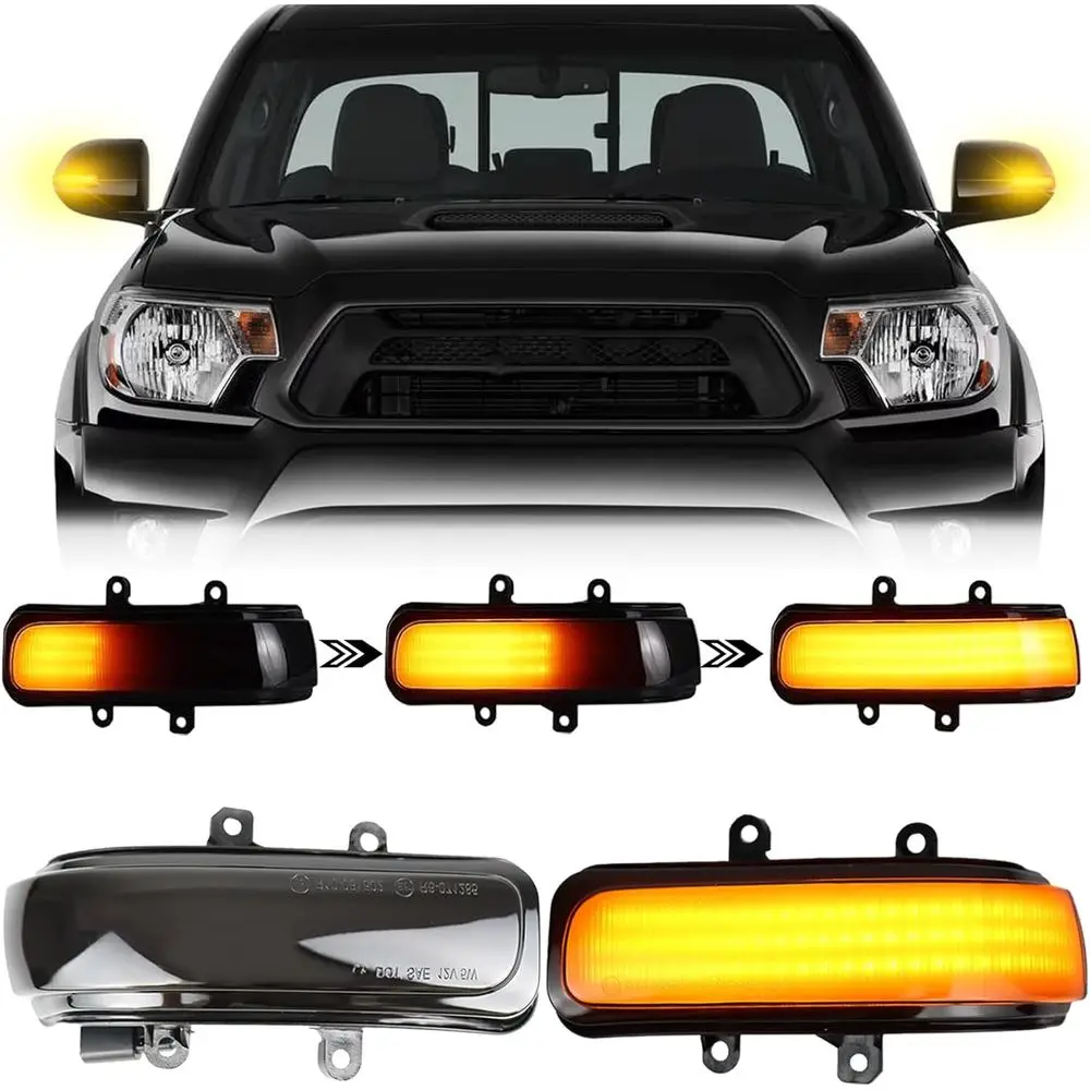 

Smoke LED Side Mirror Marker Lights Compatible with 2012-2015 , 2013-2020 , 2010-2013 , 2009-2012 - Amber Turn Signal Indicator