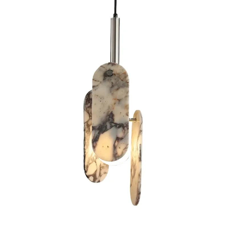 Simple Style Entrance Hall Chandelier for Bulgari Marble Small Chandelier Replaceable Light Bulb Suitable for Bedroom Living