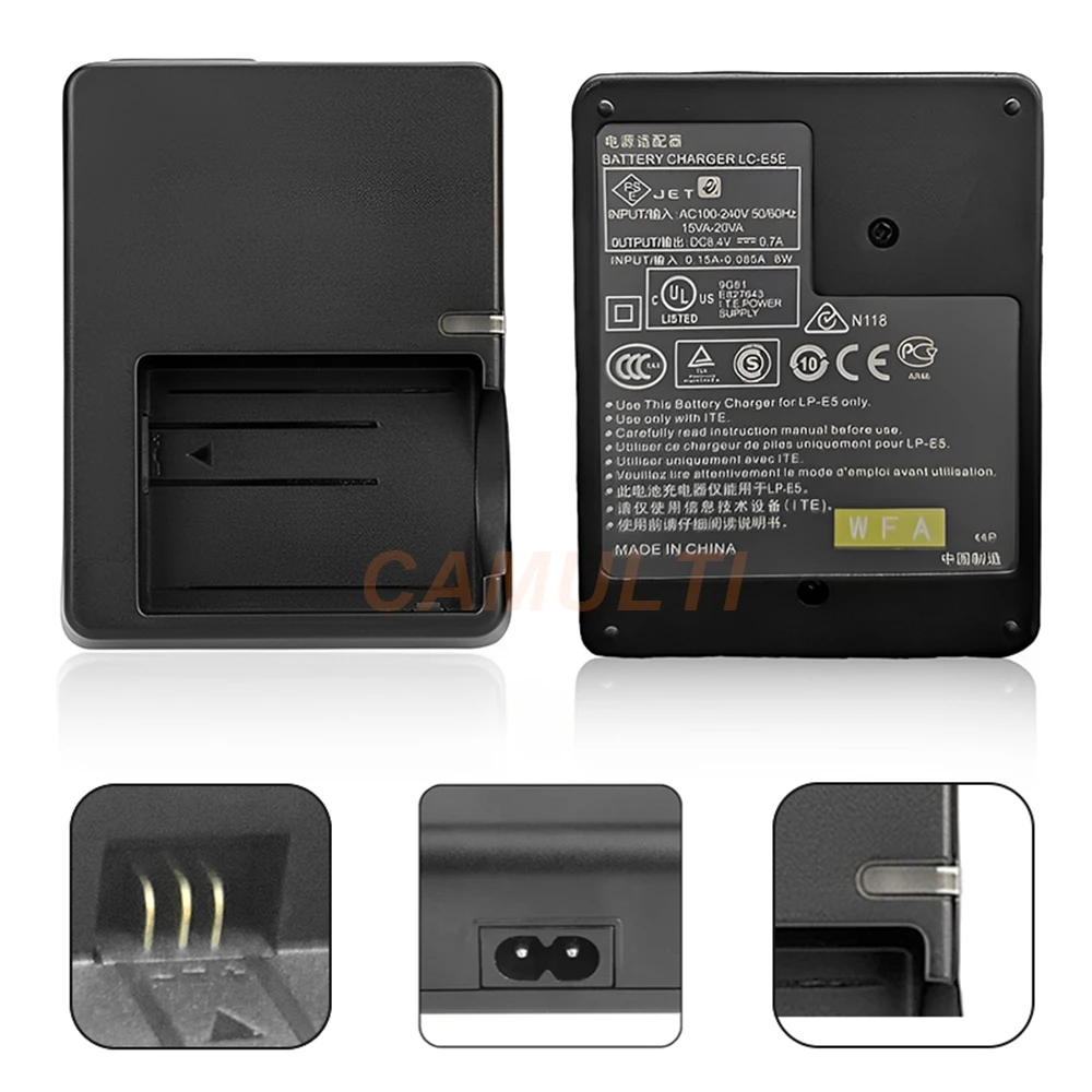 

LP-E5 LP E5 LC-E5 LC-E5C LC-E5E Digital Camera Battery Charger For Canon EOS 450D 500D 1000D Kiss F X2 X3 Rebel XSi XS T1i