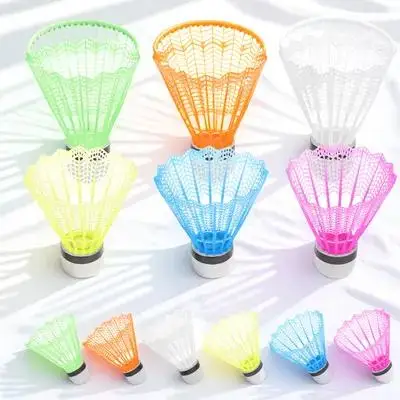 

12 Pcs Plastic Badminton Shuttlecocks Colored Small Colorful Outdoor Child