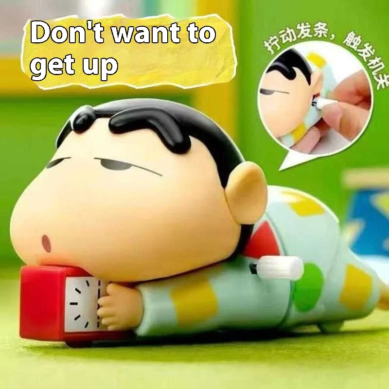 Popular Crayon Shin Chan Don'T Want To Get Up Crawl  Clockwork Toy Dynamic New Life Trendy Play Mobile Handpiece