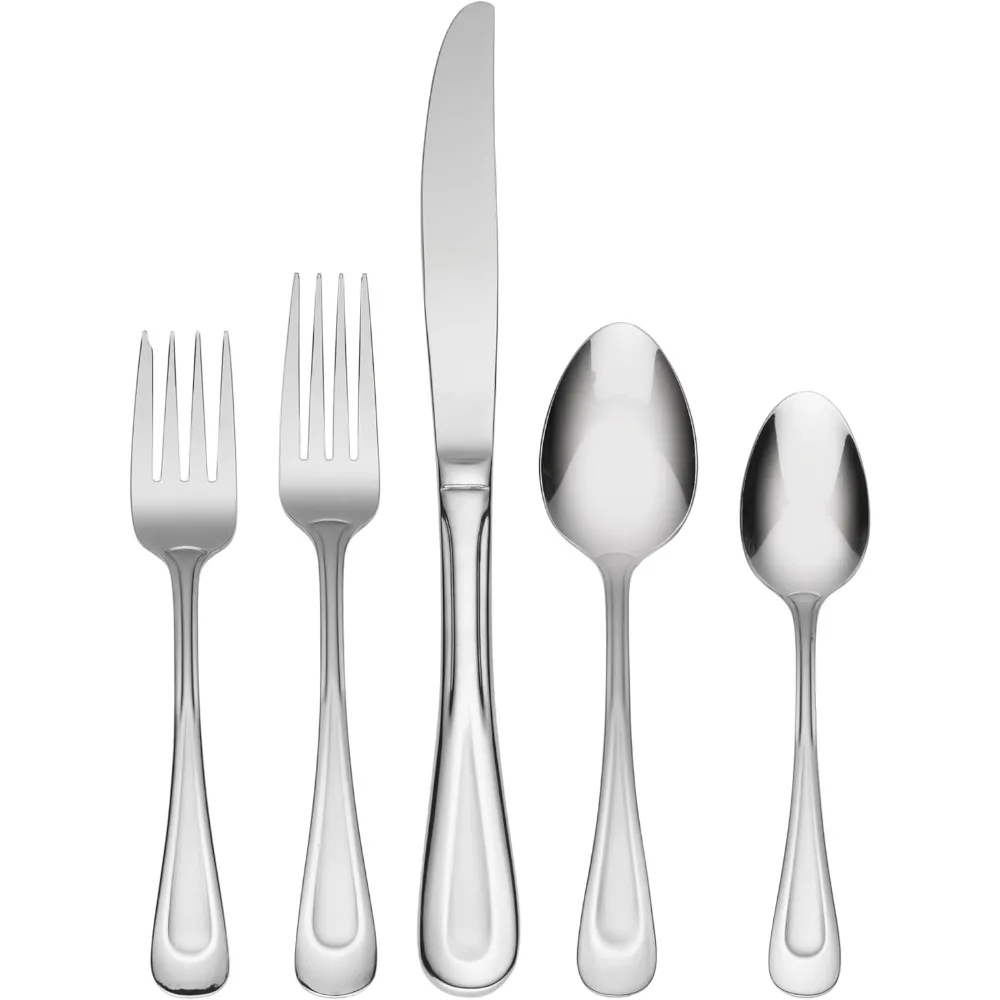 

Satin Sand Dune Style 45-Piece Flatware Set in Multicolor