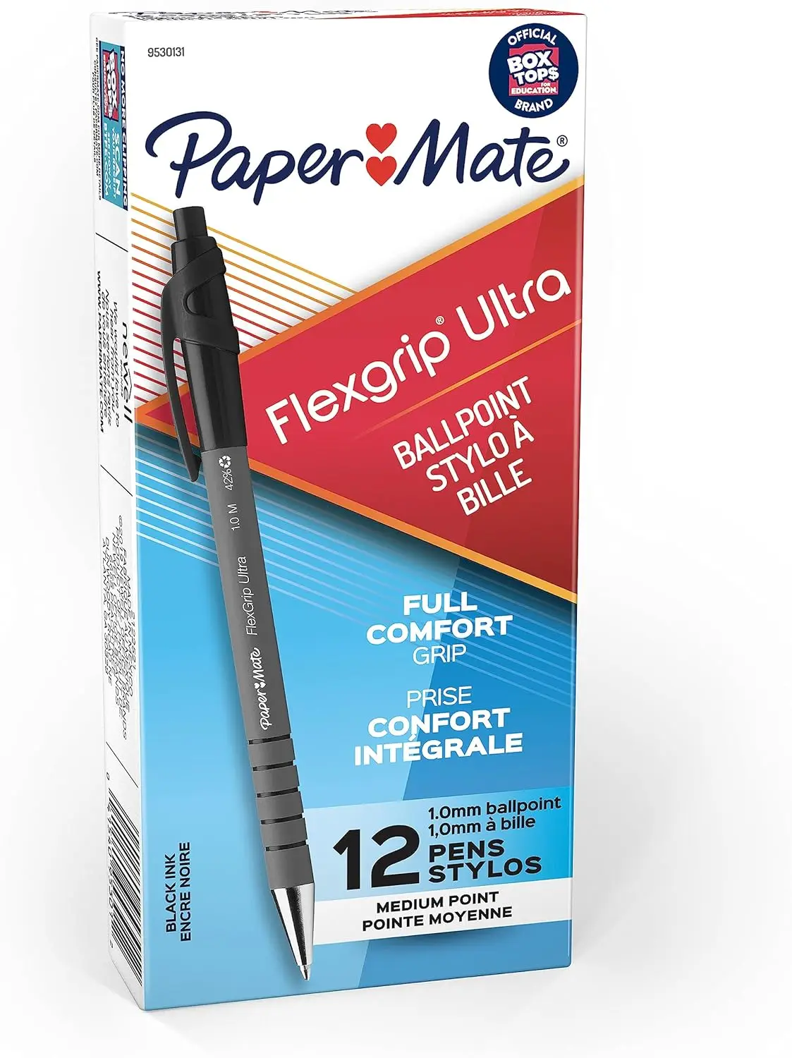 

Retractable Ballpoint Pens Medium Point 1.0mm Black Ink 12 Pack for Writing Journaling Note-Taking Office