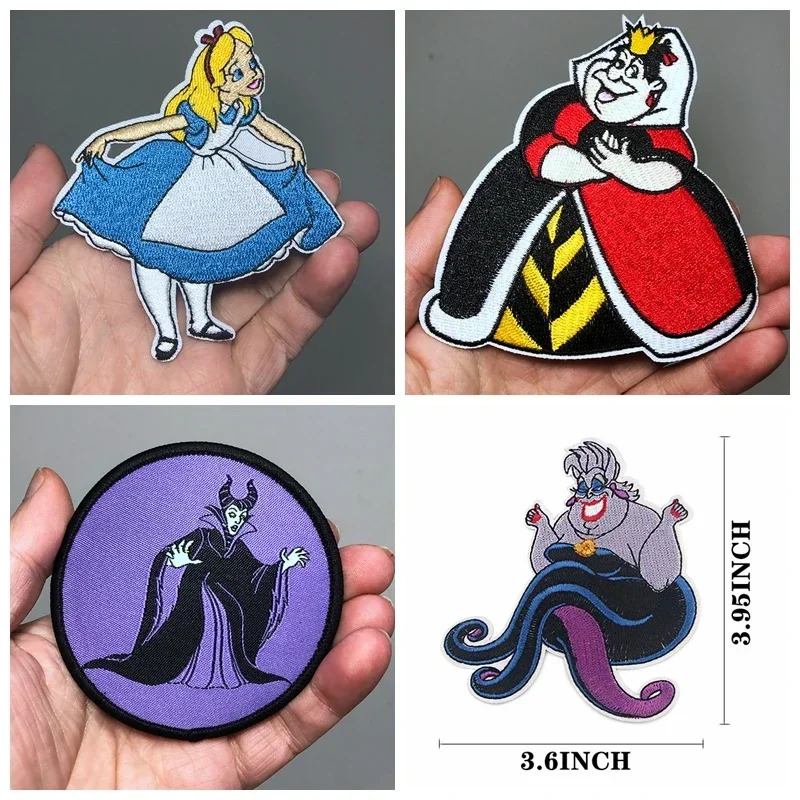 Disney Mermaid Mulan Princess Patch for Children Embroidery for diy Iron Clothing on Patch on Bag for Clothes Custom patches