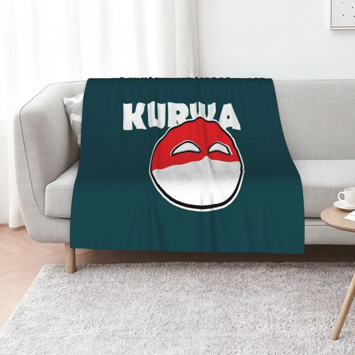 Happy Polandball Meme Kurwa Throw Blanket For Baby Soft Plush Plaid wednesday Flannel Sofas Blankets
