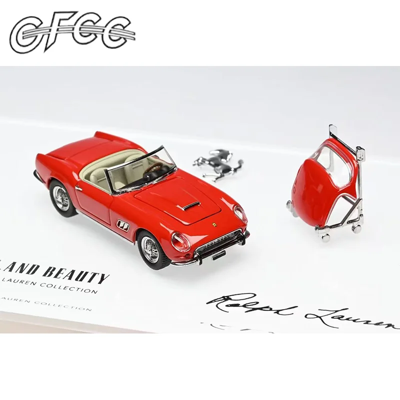 الأسهم الجديدة Gfcc 1:64 250 Gt كاليفورنيا 250 تيستا روسا Tr محاكاة سبيكة مصغرة يموت الصب نموذج سيارة مخصص ألعاب أطفال هدية