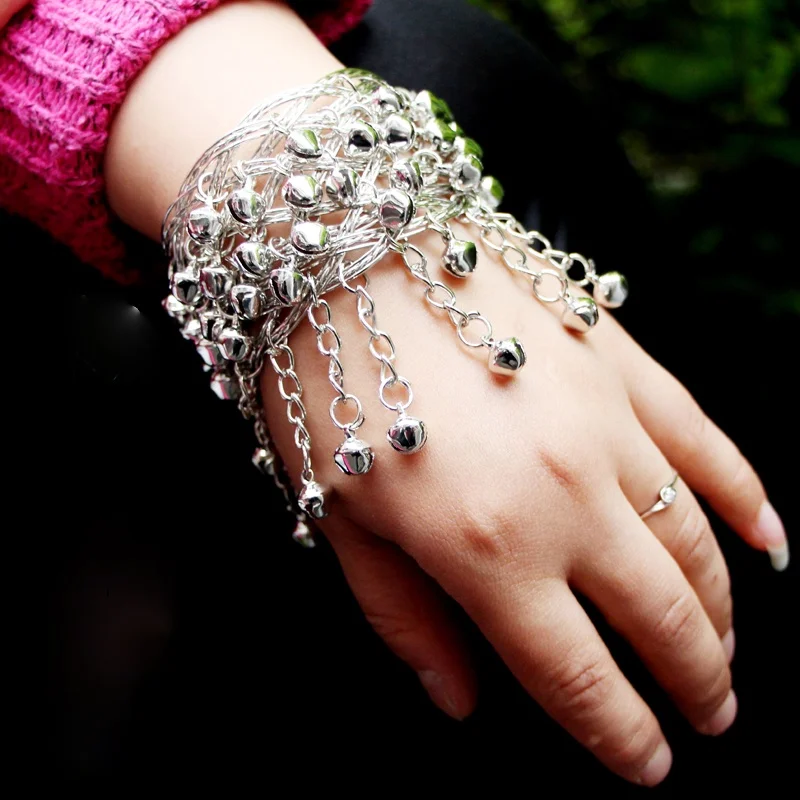 Classic Ethnic Style Miao Open Bell Bracelet Dance Performance Clothing Arm Ring Accessories Jewelry