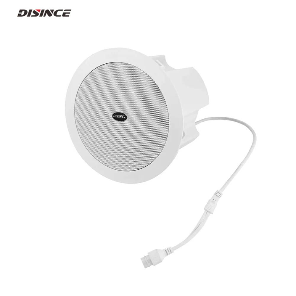 POE IP Network Ceiling Speaker with APP Control Remote Playback And Intercom Function for Home And Office Audio Systems