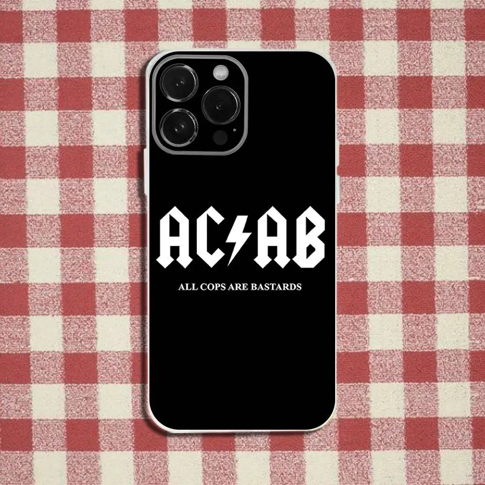 حافظة هاتف Acab Ultras لهاتف iPhone 16,15,14,13,12,11 Pro,Max,Plus,X,XS,XR,SE,سيلي شفاف صغير ناعم