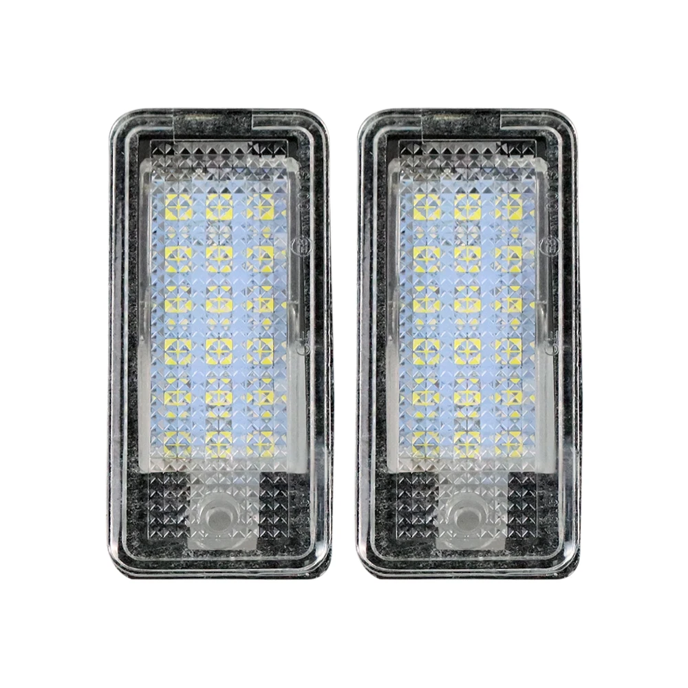 2 pçs auto canbus carro led número luz da placa de licença 12v para audi a3 8p a4 b6 b7 substituição direta lâmpada traseira licença