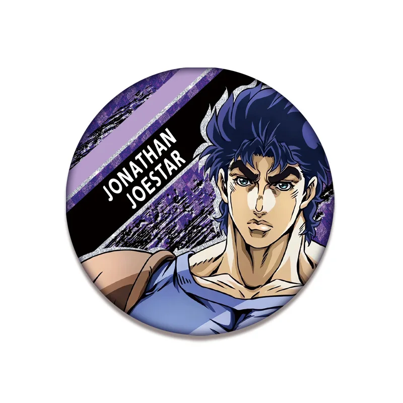 JOJO Adventure Double Flash Badge Druk w wysokiej rozdzielczości Średnica 75mm Anime Otaczający grill Kolekcjonerska figurka zabawka