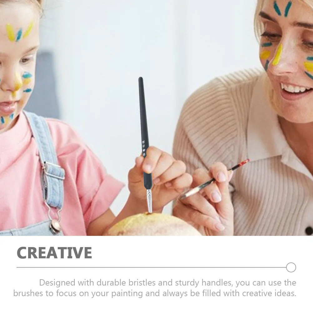 9 pçs pincéis de arte de cabelo de lobo durável ergonômico multi-função ferramentas de pintura para a escola casa pintura em aquarela praticando