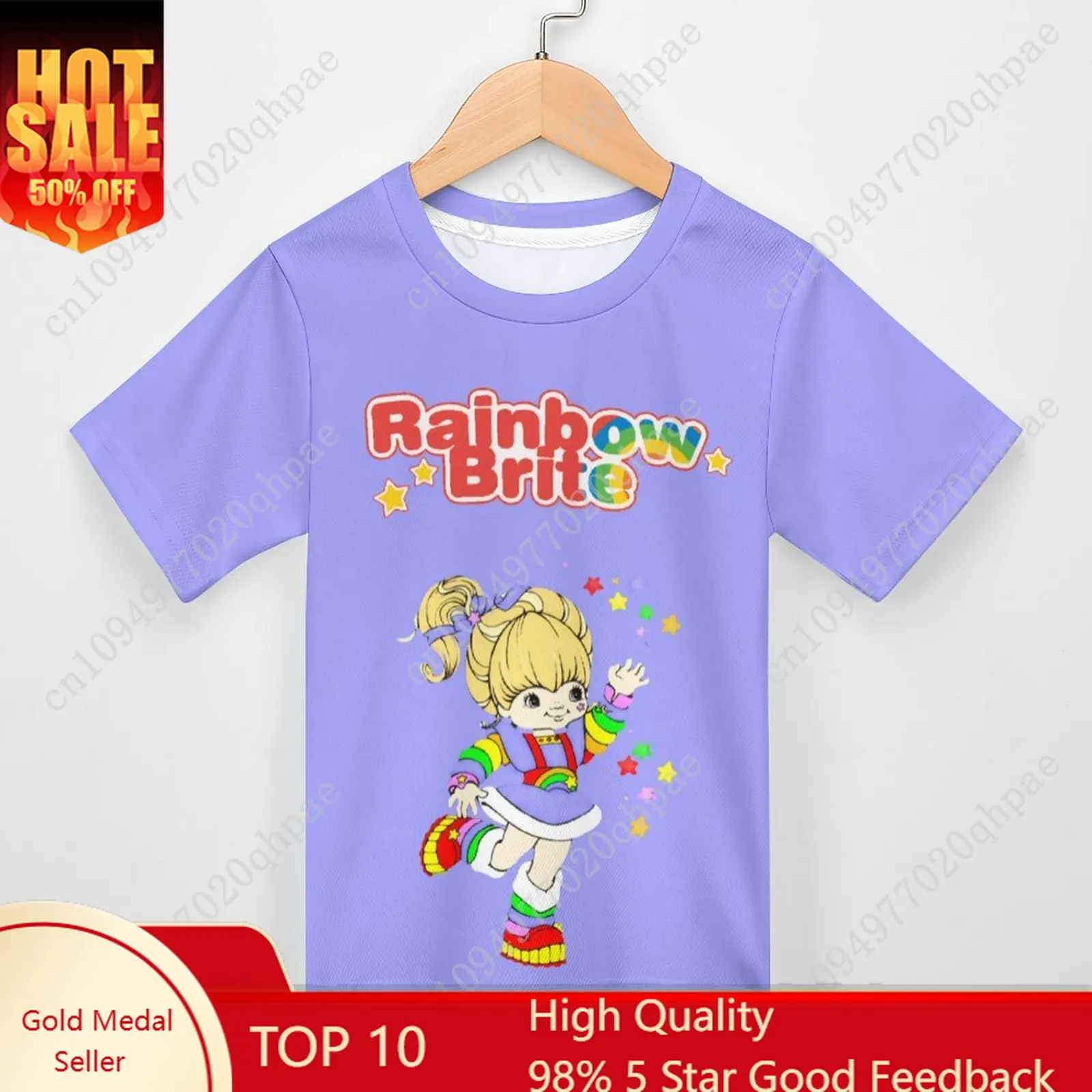 

Brite Rainbow T Shirt Boys Girls Childs Cotton Short Sleeves Tlightweight Breathable Comfortable Tshirt Custom Made Summer Tops