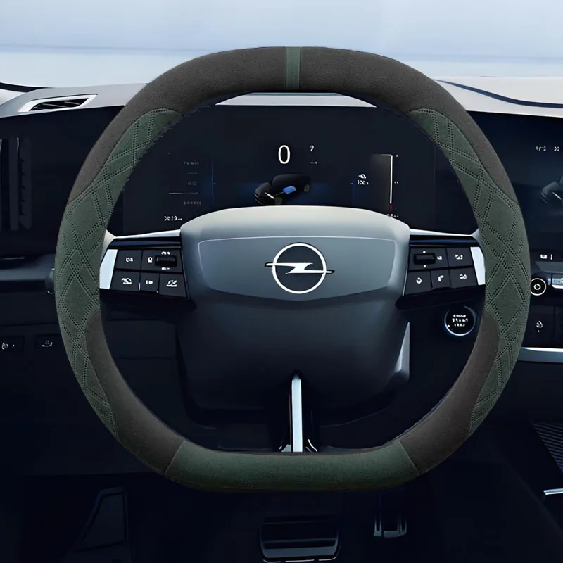 

Leather Car Steering Wheel Cover for All New Opel Nuevo Mokka GSE Hybrid Electric 2025 Interior Accessories