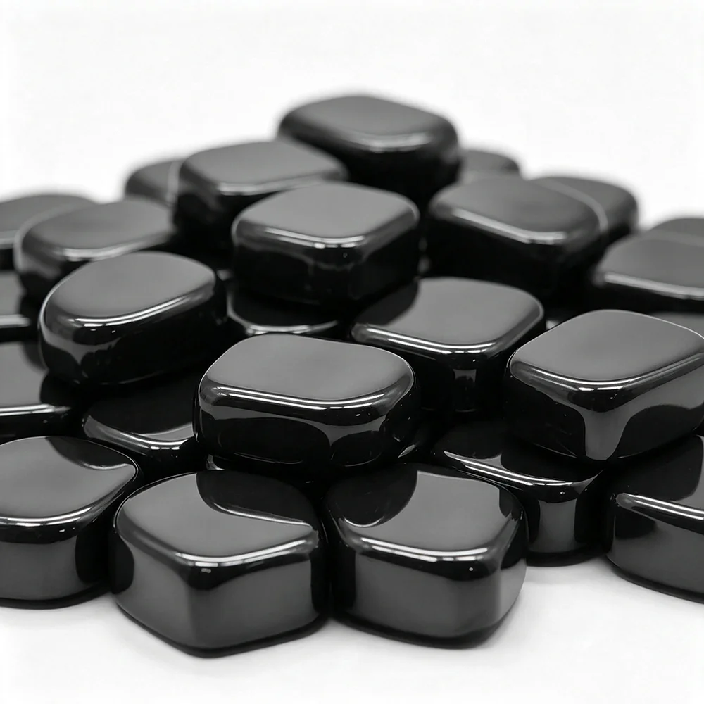 Polished Black Ferrite Pebble Magnets Smooth Round Stones Fridge Magnet Stress Relief Desk Fidget DIY Craft Decoration