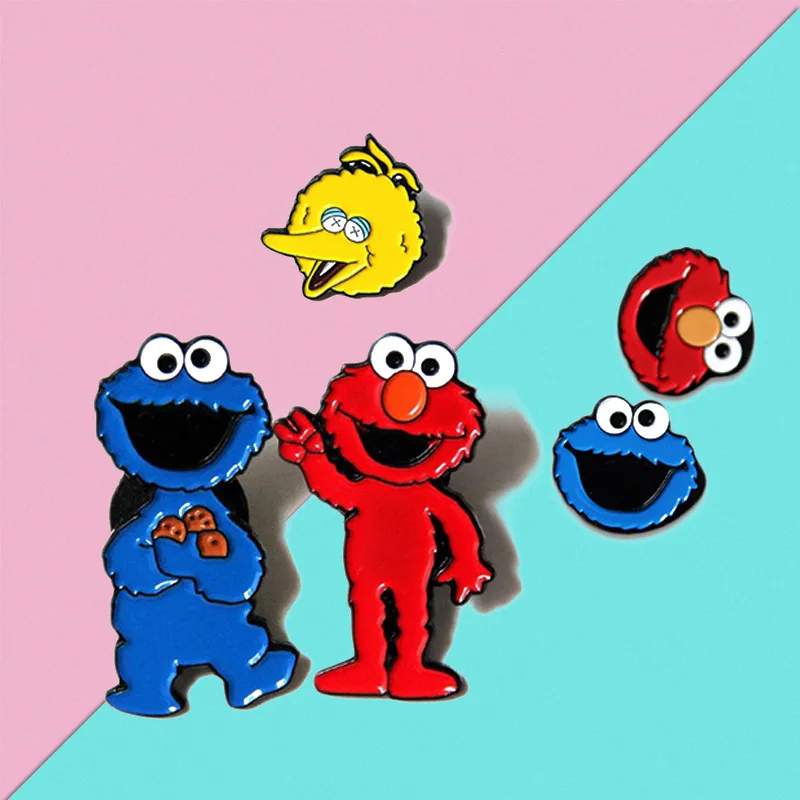 5Pcs/Set Classic Cartoon Anime Enamel Brooch Cute Funny Animal Metal Badges Lapel Pins Clothing Jewelry Accessories Gift