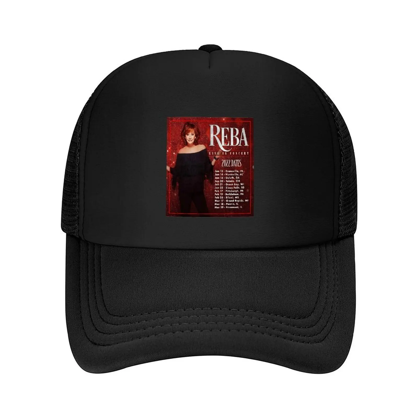 

Reba Tour 2022 Locations and Dates Baseball Cap Snap Back Hat Trucker Cap tactical cap cute Caps Women Men's