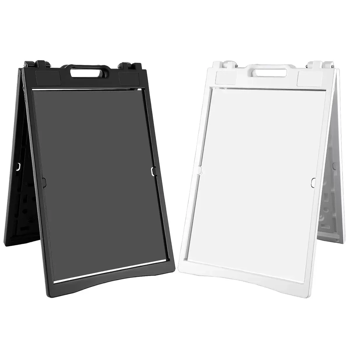 Portable Double-Sided A-Frame Display Board Water Filled Folding Plastic Sign Outdoor Use Street Restaurant Sidewalk Curb Sign