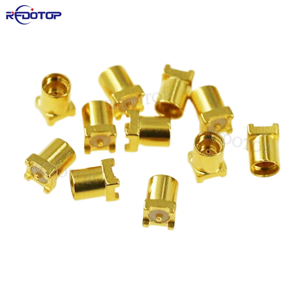 

10Pcs/lot MMCX Female Jack SMT Connector PCB Mount With Solder Straight Gold plated 4 Pins MMCX RF Connector 50 Ohm