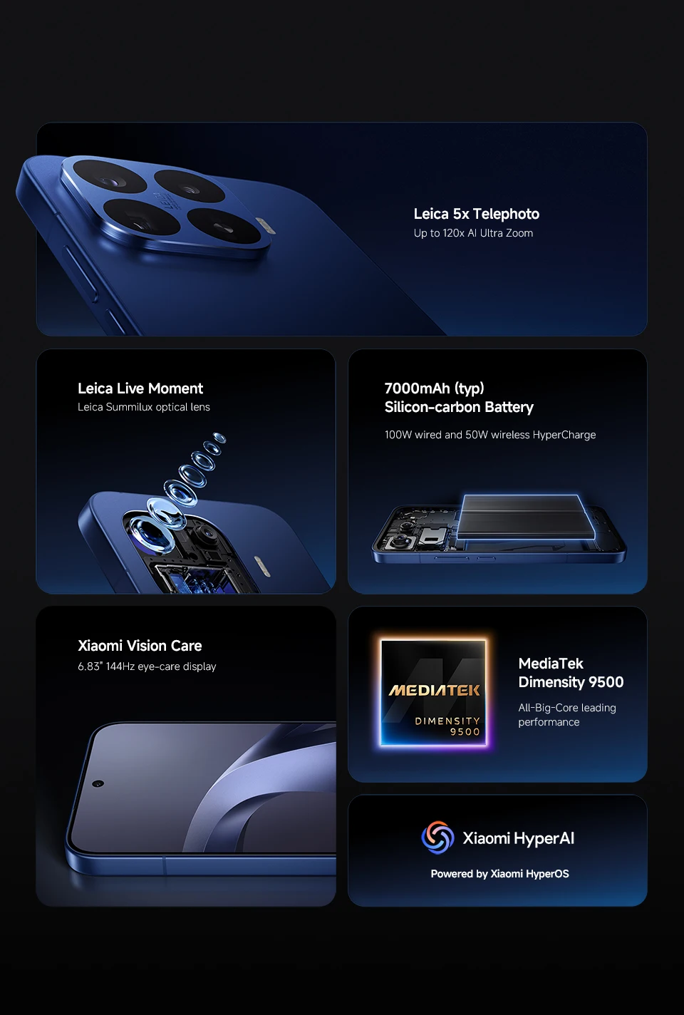 Xiaomi 17T Pro 5G Global Version, 6.83" 144Hz AMOLED, Dimensity 9500, 50MP Leica Camera, 7000mAh Battery, NFC Smartphone
