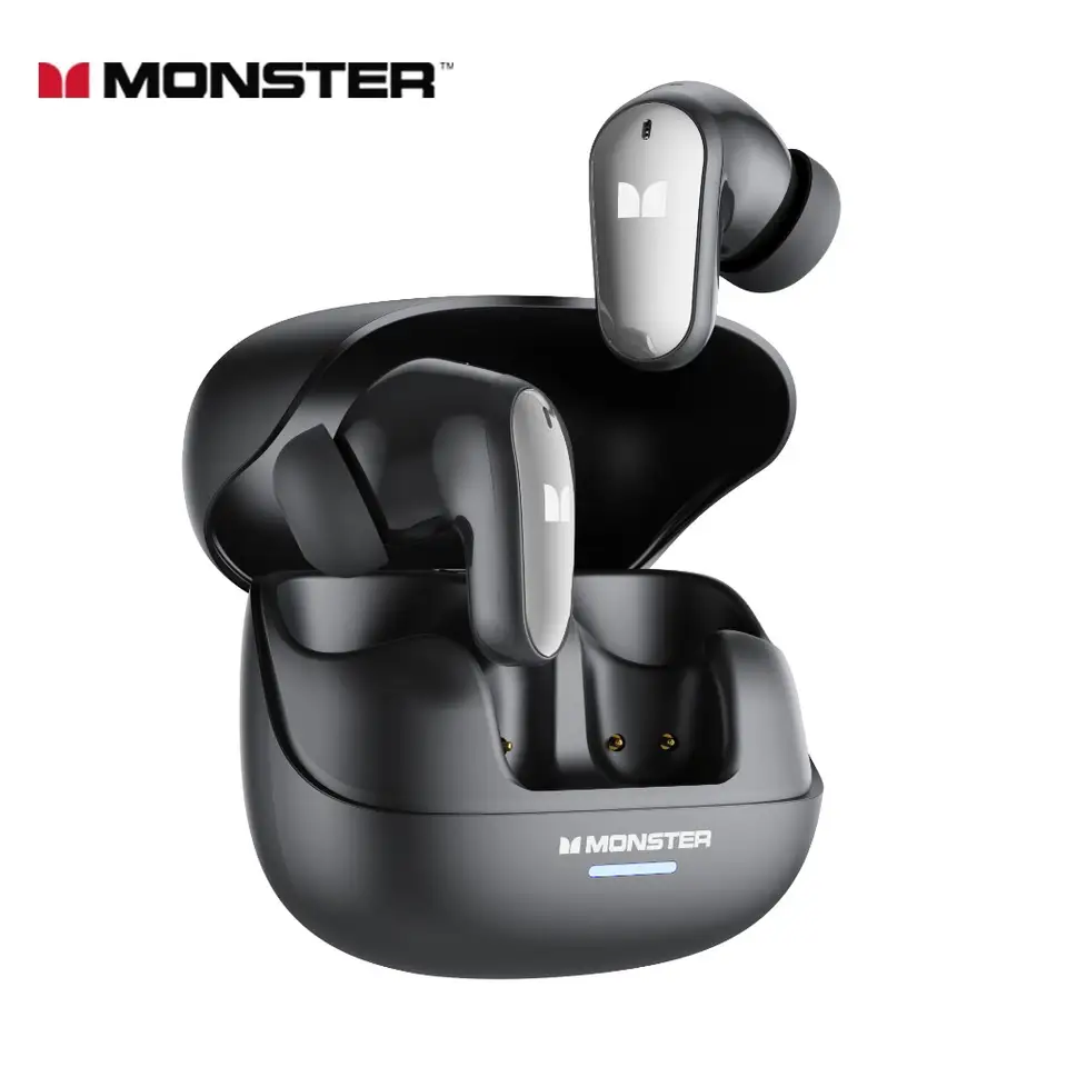 سماعات رأس لاسلكية مونستر MQT52 بلوتوث 5.4 ستيريو HIFI سماعات أذن عزل الضوضاء للموسيقى والألعاب مع ميكروفون