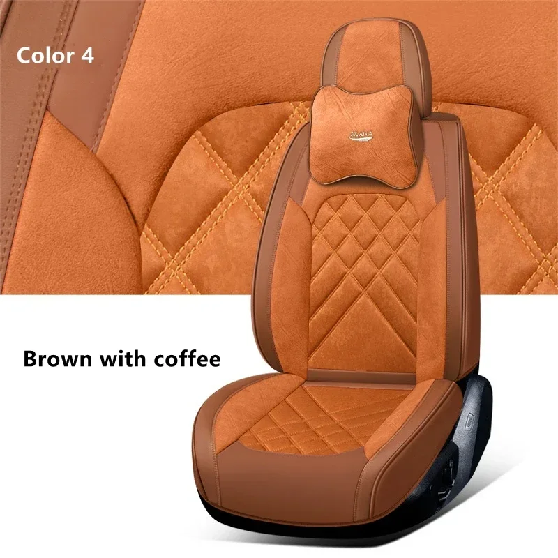 Alcantara Leather Universal Car Seat Covers 360 Degree Full Covered Durable High Quality Seat Cushion  For 90% Sedan SUV